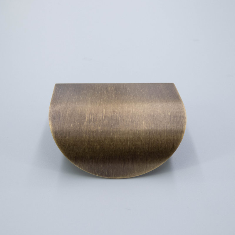  Curved Edge Invisible Pull, Antique Bronze