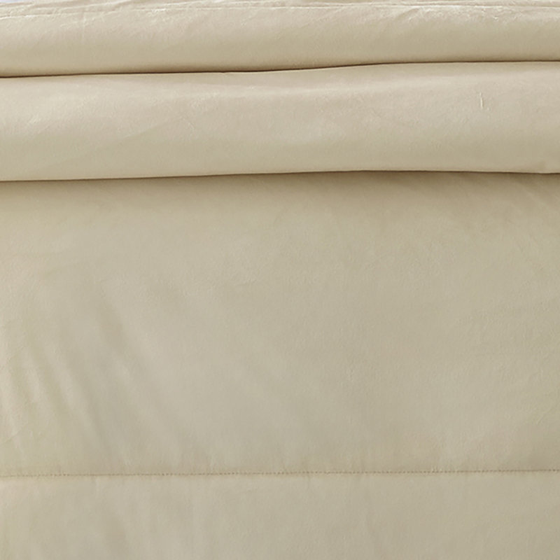 Harlan Polyester Solid Colour Bedspread, Cream Solid Colour