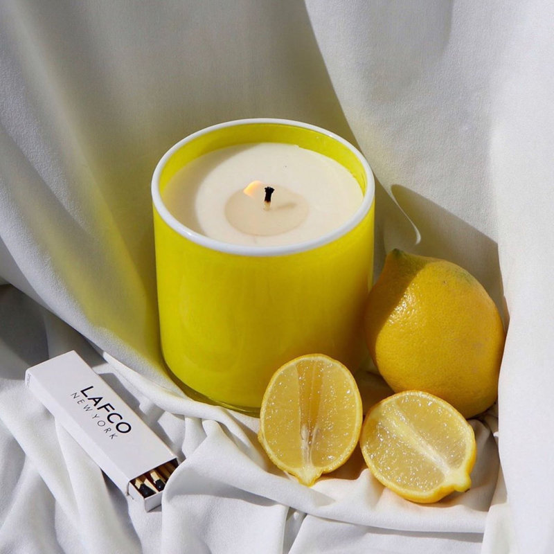 White Grapefruit Scented Jar Candle, 3" H x 3" W x 3" D