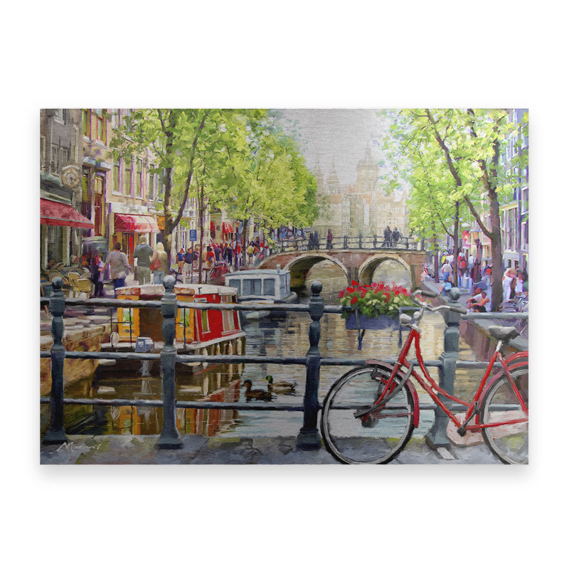 Art flottant en aluminium brossé «Amsterdam Landscape» The Macneil Studio