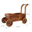 Jardinière moderne, boîte à fleurs en bois, jardinière mobile avec 4 roues, poignée, trou de drain
