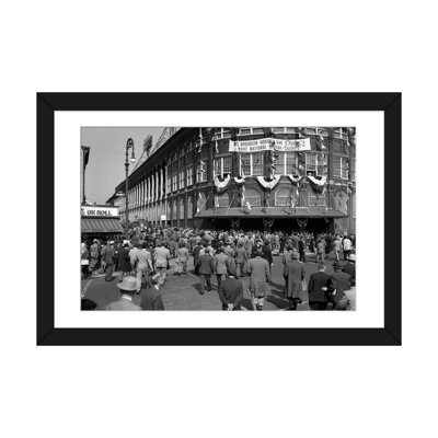Reproduction de photo sur toile tendue, "1947 octobre dodger de baseball verser à l’entrée principale ebbets field brooklyn borough new york city usa"