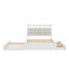 Grand lit plateforme en bois avec tiroirs doubles spacieux et commode simple TG-583734029