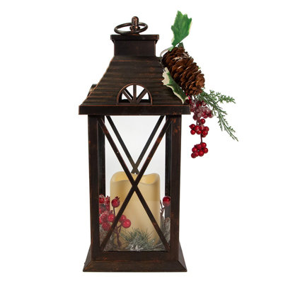 Lanterne de table 13,75 po avec bougie incluse