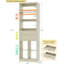Armoire de rangement moderne à hauteur réglable de 59,8 po à 122,8 po-489532054
