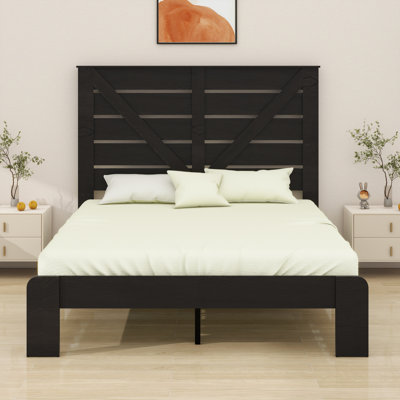 Bed Frame Headboard , Wood Platform Bed Frame