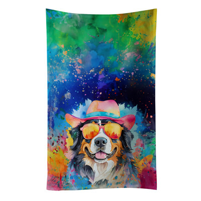 Bernese Mountain Dog Hippie Dawg Kitchen Towel