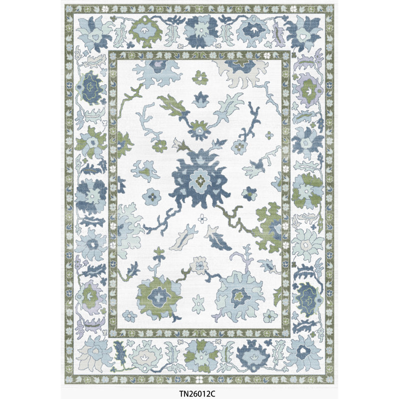 Tapis oriental lavable Kugler, Bleu, Rectangle 9 pi x 12 pi