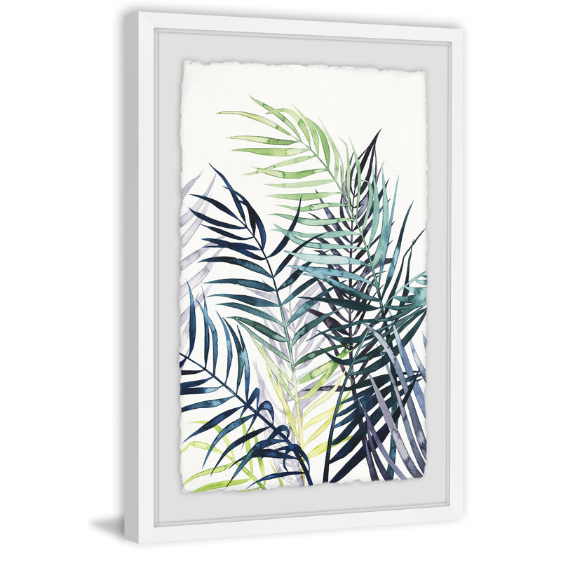 Tropical Greens - Single Picture Frame Painting, 91cm H x 61cm W x 3.81cm D