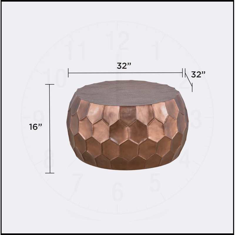 Table basse 32 po Modern Modern, Cuivre