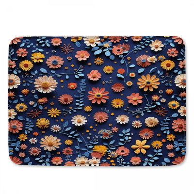 Tapis de bain floral Boho