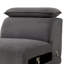 Chaise longue sans accoudoirs modulaire Panie, appui-tête réglable, tissu gris foncé-117664653