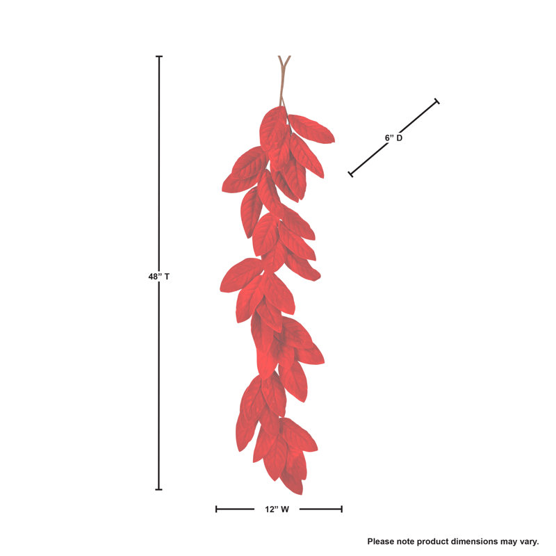 48'' in. Faux Magnolia Garland