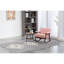 Chaise berçante rose Mid-Century moderne, éponge haute densité, rembourrage en coton, velours d'une capacité maximale de 250 lb, rembourrée,