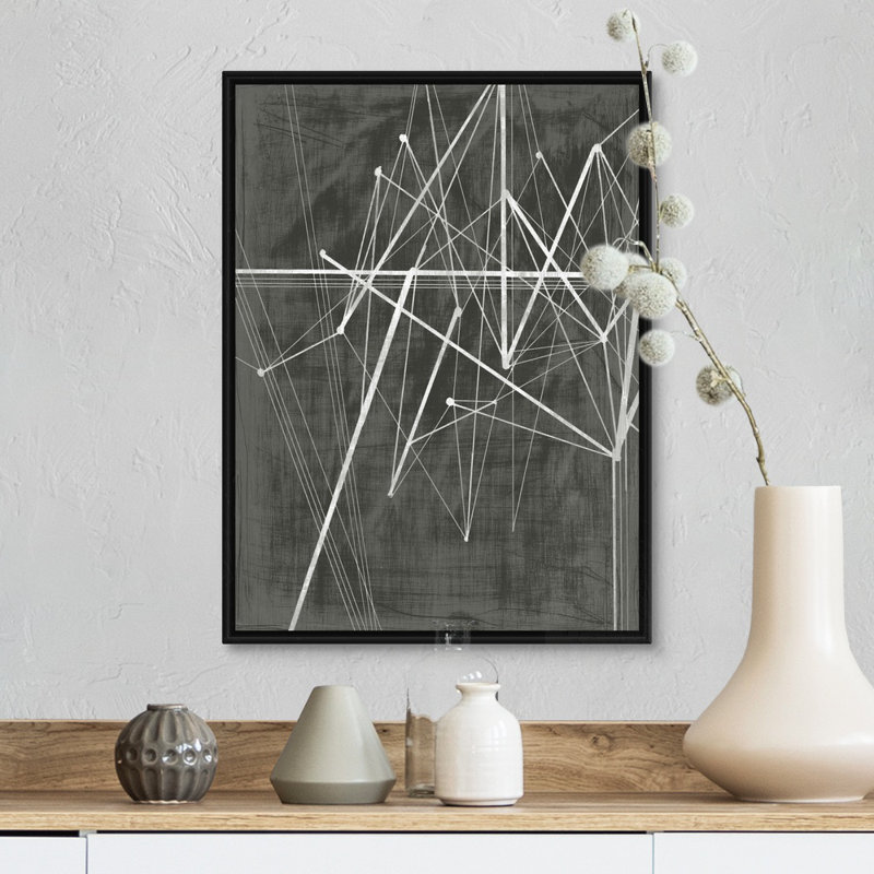 « Sommets II » par Ethan Harper-impression d’art graphique, Cadre noir, H 26 po x l 20 po x 1,75 po
