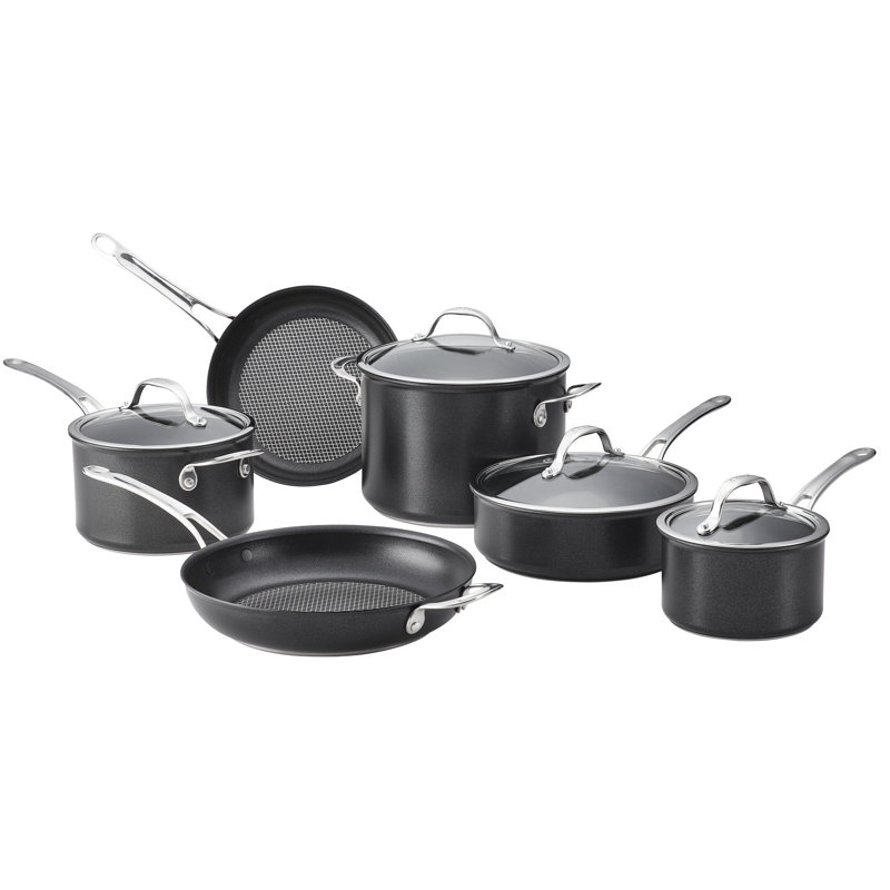 Anolon X Hybrid Nonstick Cookware Induction Pots and Pans Set, 10 Piece