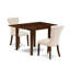 Ensemble de table de salle à manger rectangulaire en bois massif avec plateau Dropleaf-122934354-106903121-106903119