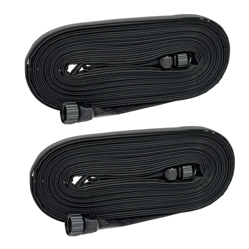 Tuyau de trempage plat 75 pieds Goods - Arrosage goutte à goutte - Conception à double couche - Économise 70% d'eau - Goutte à goutte constante sur toute la longueur du tuyau - Comprend 3 disques de réduction de pression (2)
