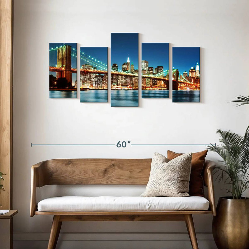 Pont lumineux de Brooklyn, H 24 po x l 49 po