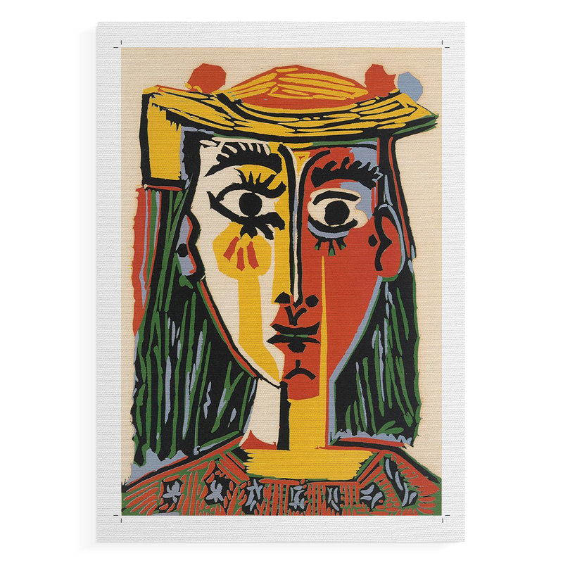 Reproduction abstraite d'époque rétro, impression sur toile seulement - non encadrée, H 48 po x l 32 po