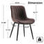Chaise d'appoint moderne en similicuir avec pieds en métal-1079124971