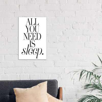 All You Need Is Sleep by Honeymoon Hotel - Wrapped Canvas Print