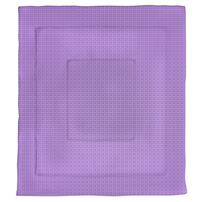 Édredon réversible Katelyn Elizabeth, Édredon très grand, Violet / Blanc