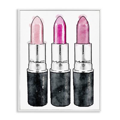 Keith Three Pink Lipsticks by Amanda Greenwood - Print on Canvas
