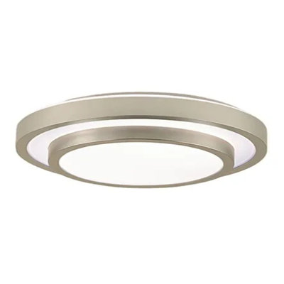Eurofase 19588-018 Noire 1-Light Flushmount, Silver/White