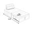 Canapé-lit convertible simple en microfibre 50,39 po-129759169