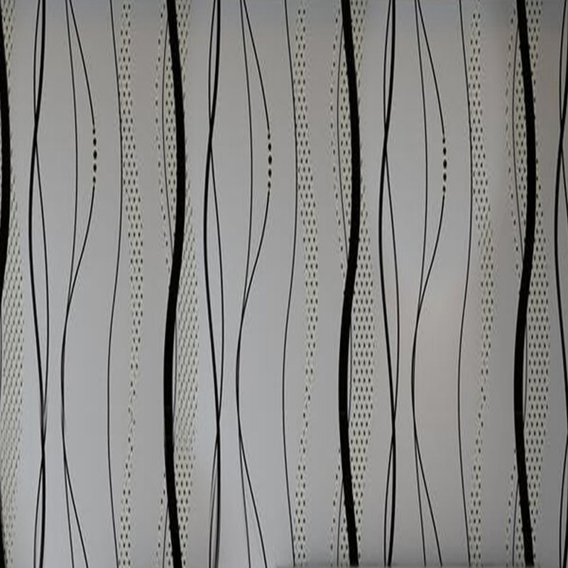 Alviva 10m x 53cm Contemporary Geometric Curving Linear Wallpaper