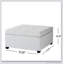 Repose-pieds rectangulaire rembourré en tissu