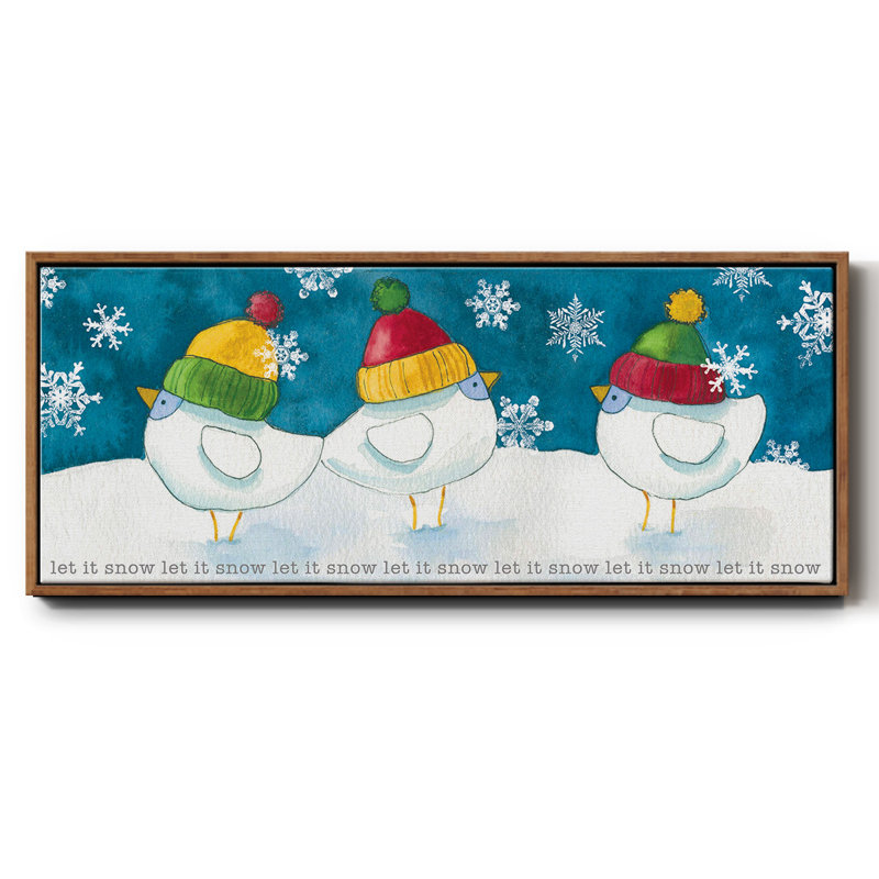 Joyeux bonhommes de neige - Toile encadrée, H 20 po x l 50 po