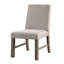 Ensemble de table et chaises de salle à manger 7 pièces Genu, plateau extensible 66-84, tissu gris