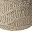 Repose-pieds rond en laine tricotée 20 po x 20 po Malibu-82037200