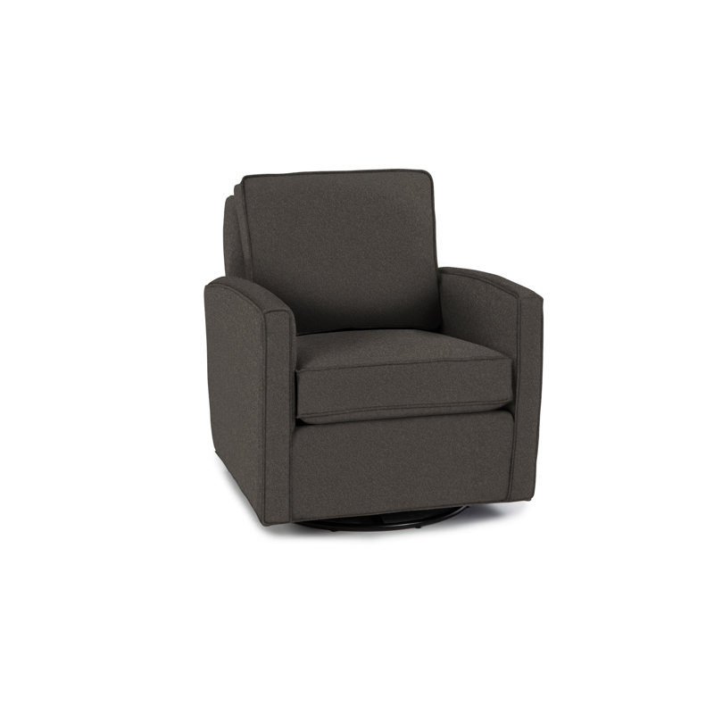 Fauteuil pivotant de 30 po Eleanor, Polyester poivre