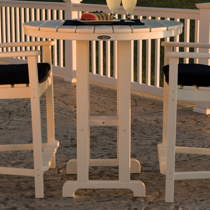 Table de comptoir POLYWOOD, 36 po, Blanc