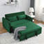 Canapé-lit convertible moderne de 55 po avec 2 poches pour bras amovibles-281449355