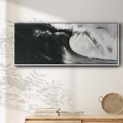 «Black & White Waves III», toile encadrée 2838521WC