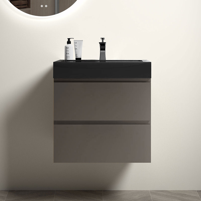 Meuble-lavabo sophistiqué avec rangement spacieux et design moderne