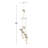 Metal Embellished Elephant Indoor Outdoor Gold Windchime with Glass Beads and Cone Bells