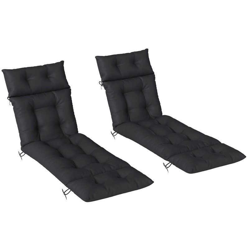 Outdoor Seat Cushion Set, Black