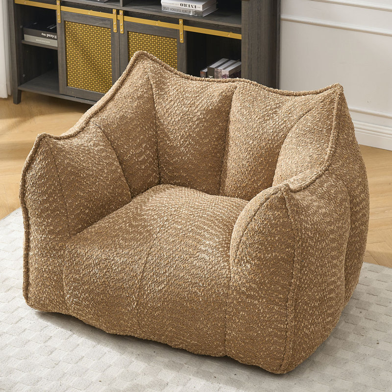 Fauteuil à billes Chenille, Chenille café, H 30,7 po x l 47,2 po x P 36,2 po