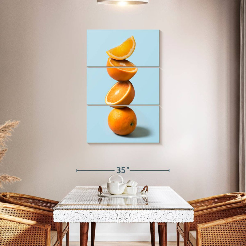 Yarlin Stack Of Oranges, 45" H x 28" W
