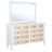 Aakas 10-drawer Dresser and Mirror White