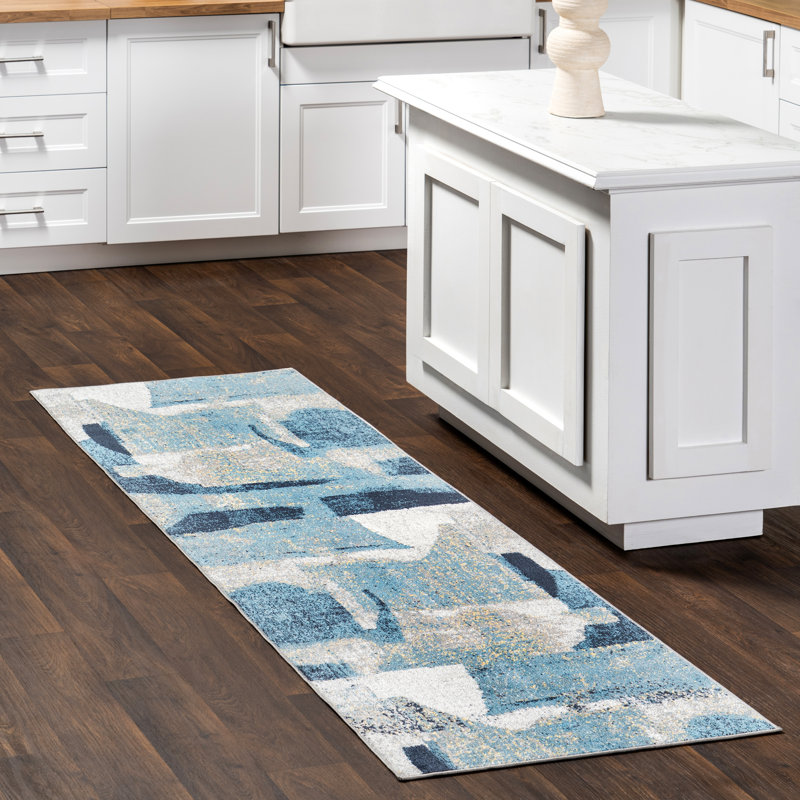 Sherri SpinClean Abstract Machine Washable Area Rug, Runner 2'8" x 8'