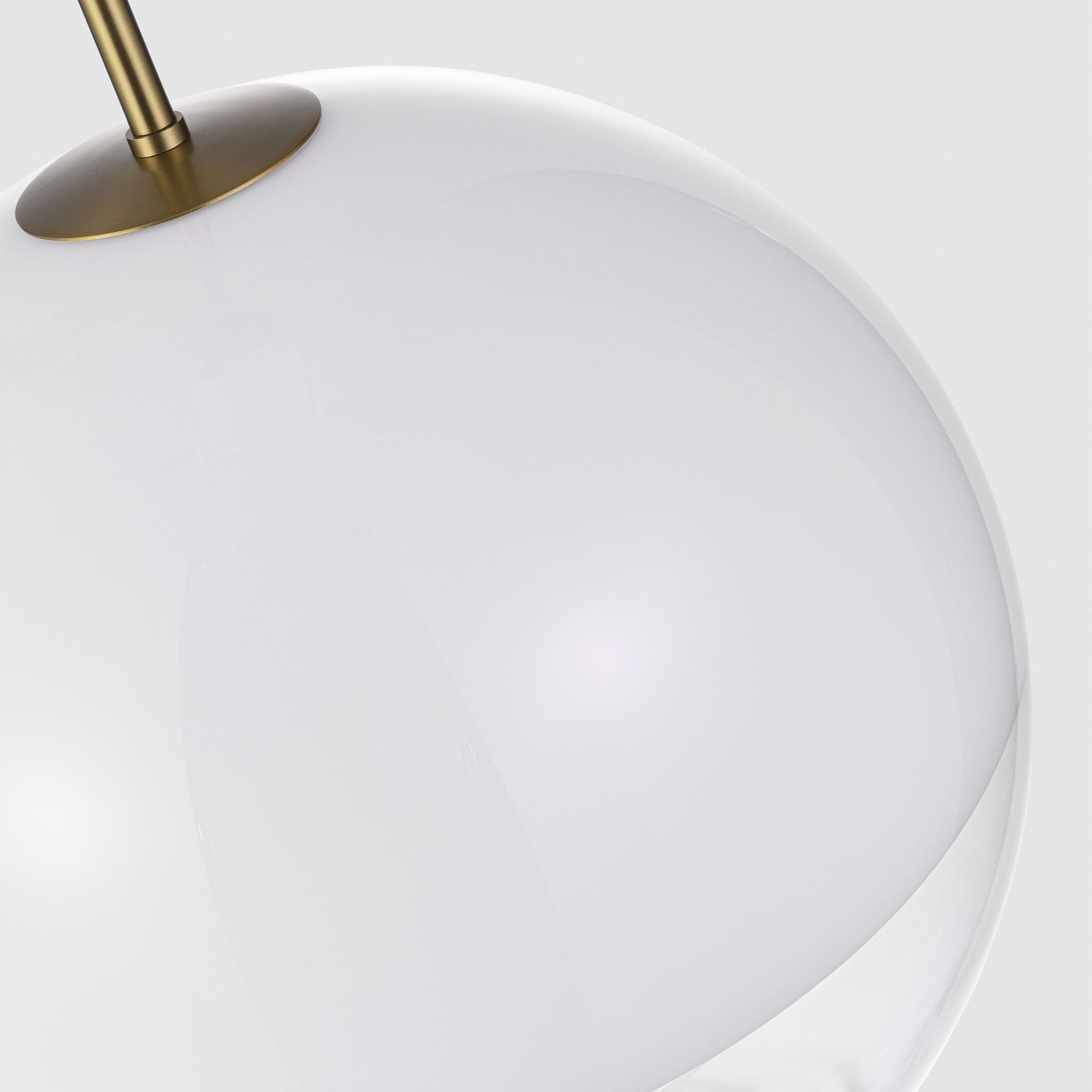 Sean Lavin Spellman 1 Light Kitchen Pendant In Aged Iron Finish With Milk Clear Glass Mix Shade, Burnished Brass