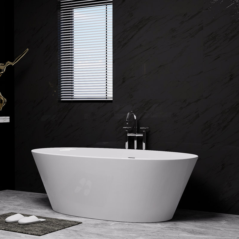 Baignoire de trempage autoportante 66 po à surface solide 66 po