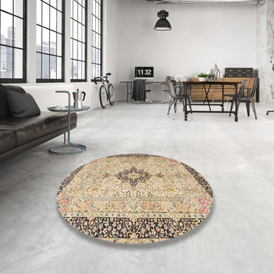 Tapis noir/beige traditionnel Bayville