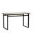 51" Modern Minimalist Rectangular Glass Dining Table with Tempered Glass Tabletop and Metal Legs-1117164859
